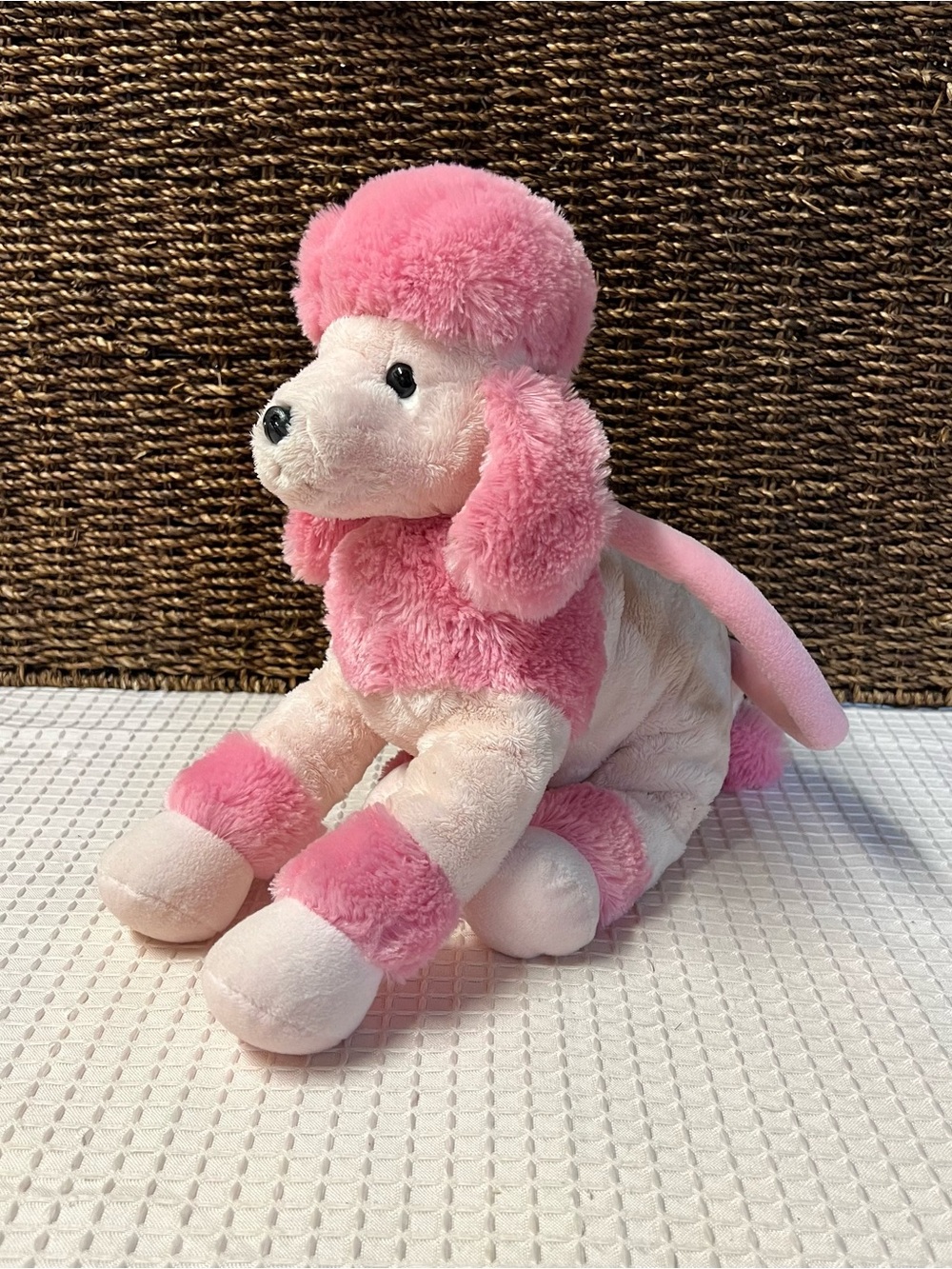 Y2K Vintage Russ Berrie Pink Plush Poodle Purse